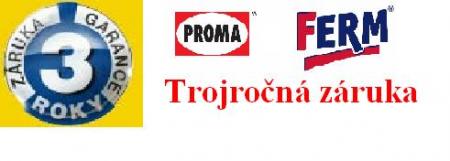 Trojročná záruka na stroje a náradie PROMA a FERM